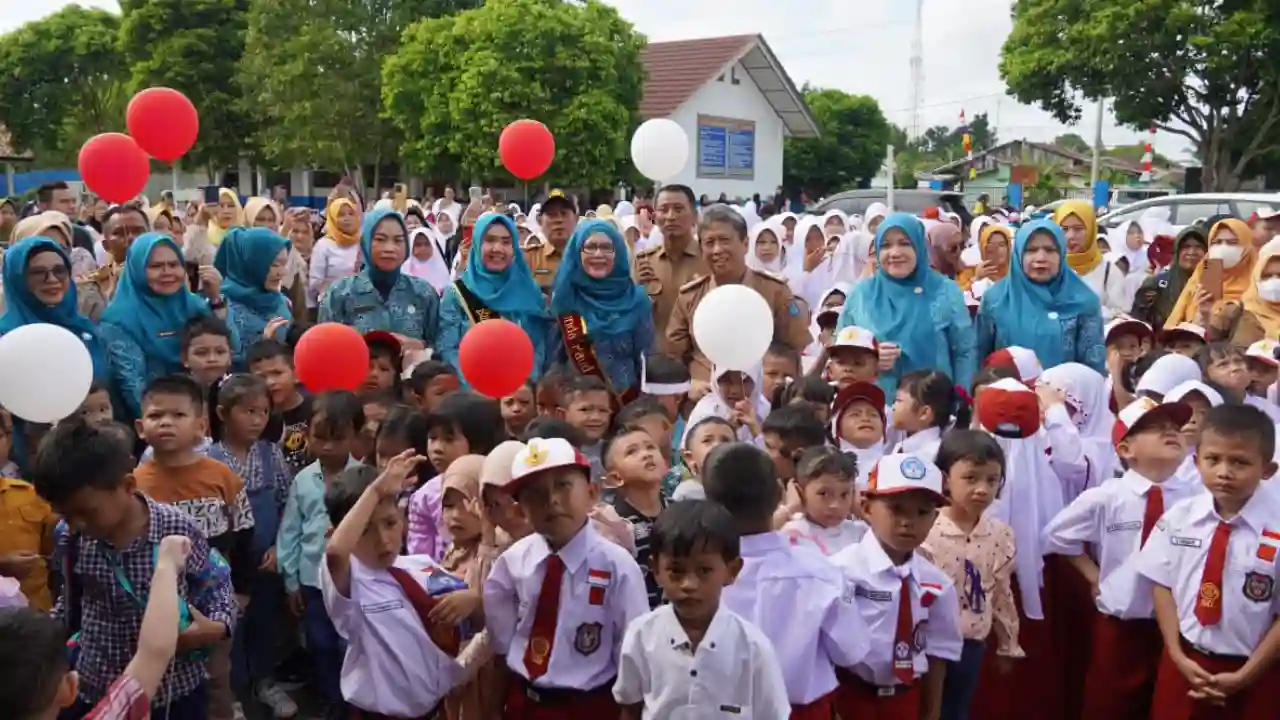 MPLS Serentak di OKI, Sukmawati Asmar Pimpin Gerakan Sekolah Ramah Anak dan Sehat