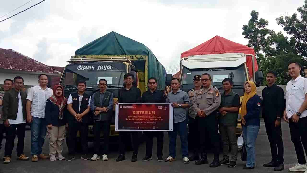 KPU Kabupaten OKI Mulai Distribusi Logistik Pemilu ke Wilayah Terpencil Berbasis Perairan